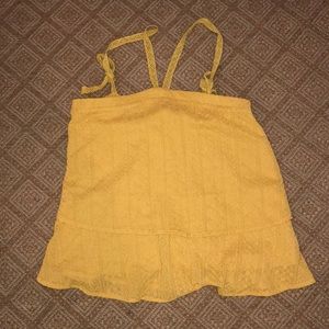 Yellow Lace Halter Top
